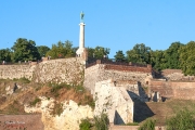 Belgrád győzelmi emlékmű a Száva felől